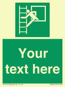 Custom Emergency Escape Ladder Sign